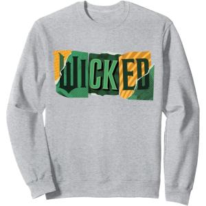 imageWicked For Good Torn Patchwork Logo SweatshirtHeather Grey