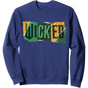 imageWicked For Good Torn Patchwork Logo SweatshirtNavy Blue
