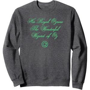 imageWicked His Royal Ozness The Wizard Front And Back SweatshirtDark Heather Grey