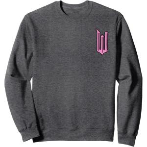 imageWicked Logo Glinda Daydreaming Playful Cartoon Style SweatshirtDark Heather Grey