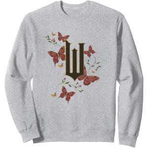 imageWicked Movie Logo W Butterfly SweatshirtHeather Grey