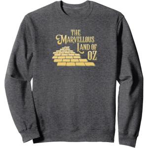 imageWicked The Marvellous Land Of Oz Yellow Brick Road FampampB SweatshirtDark Heather Grey