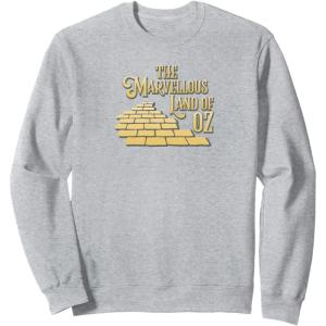 imageWicked The Marvellous Land Of Oz Yellow Brick Road FampampB SweatshirtHeather Grey