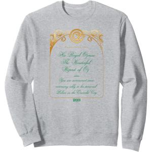 imageWicked The Wizard Welcomes You Invitation SweatshirtHeather Grey