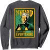 imageWicked For Good The Wizard Sees Everything Front ampamp Back SweatshirtDark Heather Grey