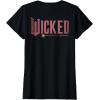imageWicked Movie Logo Glinda Pink And Gold Wand TShirtBlack