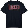 imageWicked Movie Logo Glinda Pink And Gold Wand TShirtBlack