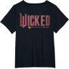 imageWicked Movie Logo Glinda Pink And Gold Wand TShirtBlack