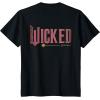 imageWicked Movie Logo Glinda Pink And Gold Wand TShirtBlack