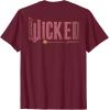 imageWicked Movie Logo Glinda Pink And Gold Wand TShirtBurgundy