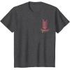 imageWicked Movie Logo Glinda Pink And Gold Wand TShirtDark Heather Grey