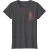 imageWicked Movie Logo Glinda Pink And Gold Wand TShirtDark Heather Grey