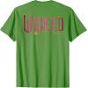 imageWicked Movie Logo Glinda Pink And Gold Wand TShirtGrass Green
