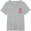 imageWicked Movie Logo Glinda Pink And Gold Wand TShirtHeather Grey