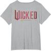 imageWicked Movie Logo Glinda Pink And Gold Wand TShirtHeather Grey