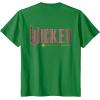 imageWicked Movie Logo Glinda Pink And Gold Wand TShirtKelly Green
