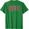 imageWicked Movie Logo Glinda Pink And Gold Wand TShirtKelly Green