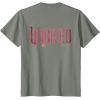 imageWicked Movie Logo Glinda Pink And Gold Wand TShirtOlive Heather