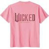 imageWicked Movie Logo Glinda Pink And Gold Wand TShirtPink