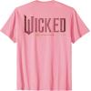 imageWicked Movie Logo Glinda Pink And Gold Wand TShirtPink