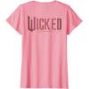 imageWicked Movie Logo Glinda Pink And Gold Wand TShirtPink