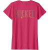 imageWicked Movie Logo Glinda Pink And Gold Wand TShirtRed Heather