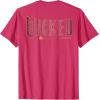 imageWicked Movie Logo Glinda Pink And Gold Wand TShirtRed Heather