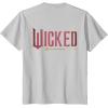 imageWicked Movie Logo Glinda Pink And Gold Wand TShirtSilver Grey