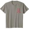 imageWicked Movie Logo Glinda Pink And Gold Wand TShirtSlate Grey