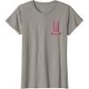 imageWicked Movie Logo Glinda Pink And Gold Wand TShirtSlate Grey