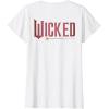imageWicked Movie Logo Glinda Pink And Gold Wand TShirtWhite