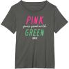 imageWicked Pink Goes Good With Green TShirtAsphalt Grey