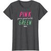 imageWicked Pink Goes Good With Green TShirtDark Heather Grey