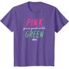 imageWicked Pink Goes Good With Green TShirtPurple Heather