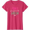 imageWicked Pink Goes Good With Green TShirtRed Heather