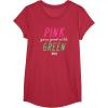 imageWicked Pink Goes Good With Green TShirtRed Heather
