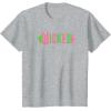 imageWicked Pink ampamp Green TShirtHeather Grey