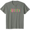 imageWicked Pink ampamp Green TShirtOlive Heather