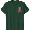 imageWicked Movie Logo Glinda Pink And Gold Wand TShirtDark Green