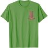 imageWicked Movie Logo Glinda Pink And Gold Wand TShirtGrass Green