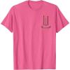 imageWicked Movie Logo Glinda Pink And Gold Wand TShirtPink Heather