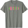 imageWicked Pink ampamp Green TShirtOlive Heather