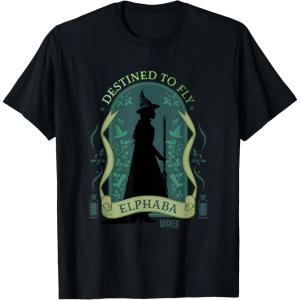 imageWicked Elphaba Destined To Fly Silhouette UnisexAdults TShirt Black SmallBlack