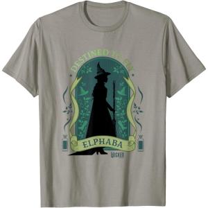 imageWicked Elphaba Destined To Fly Silhouette UnisexAdults TShirt Black SmallSlate Grey