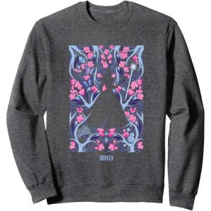 imageWicked For Good Glinda Floral Grace SweatshirtDark Heather Grey