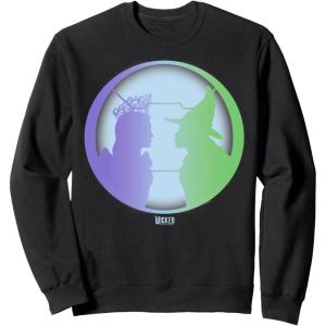 imageWicked For Good Glinda ampamp Elphaba Face to Face SweatshirtBlack