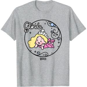 imageWicked Glinda Daydreaming Playful Cartoon Style TShirtHeather Grey