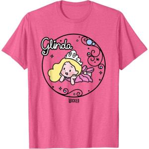 imageWicked Glinda Daydreaming Playful Cartoon Style TShirtPink Heather