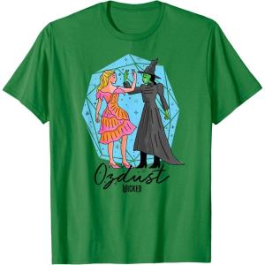 imageWicked Glinda ampamp Elphaba Ozdust TShirtKelly Green