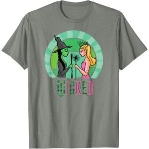 imageWicked Glinda ampamp Elphaba Sketched TShirtOlive Heather